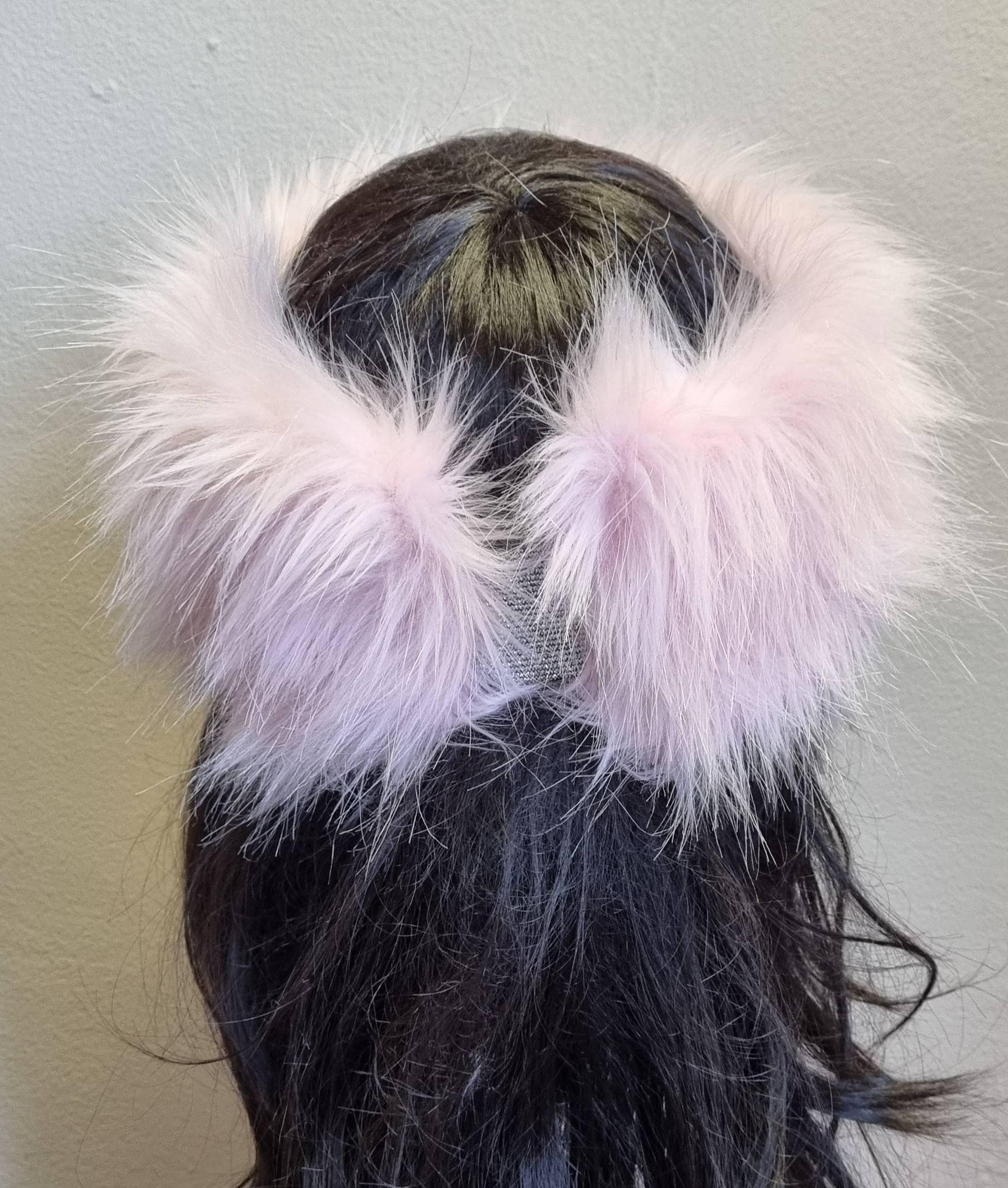 Baby Pink Fluffy Faux Fur Headband | Luxury Earwarmer | Handmade in England