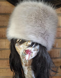 Silver Grey Faux Fur Hat with Polar Fleece Lining-Grey Fur Hat-Silver Hat-Pill Box Hat- Cruelty Free-Vegan Fabric-Grey Fur Hat-Fake Fur Hat