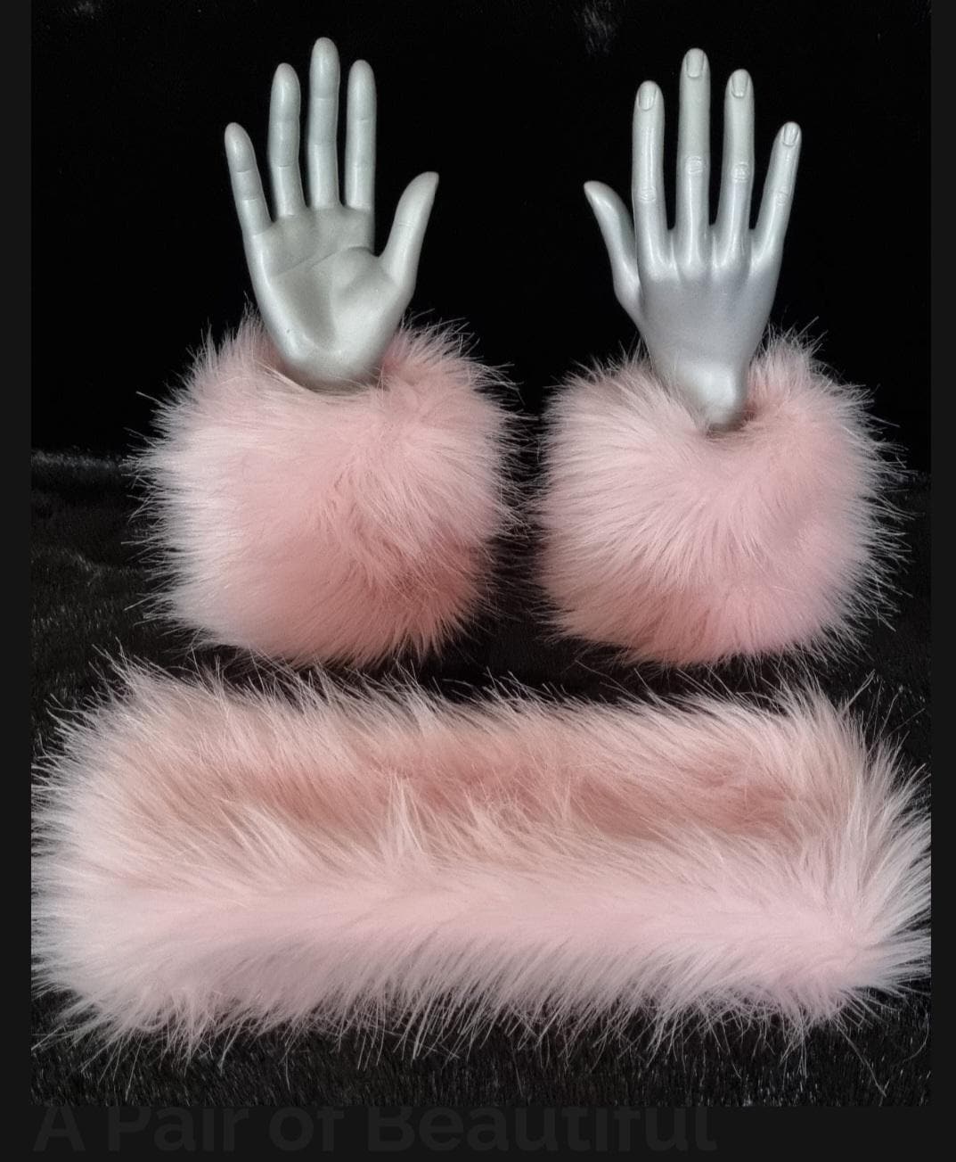 Baby Pink Fluffy Faux Fur Headband | Luxury Earwarmer | Handmade in England
