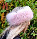 Baby Pink Fluffy Faux Fur Headband | Luxury Earwarmer | Handmade in England