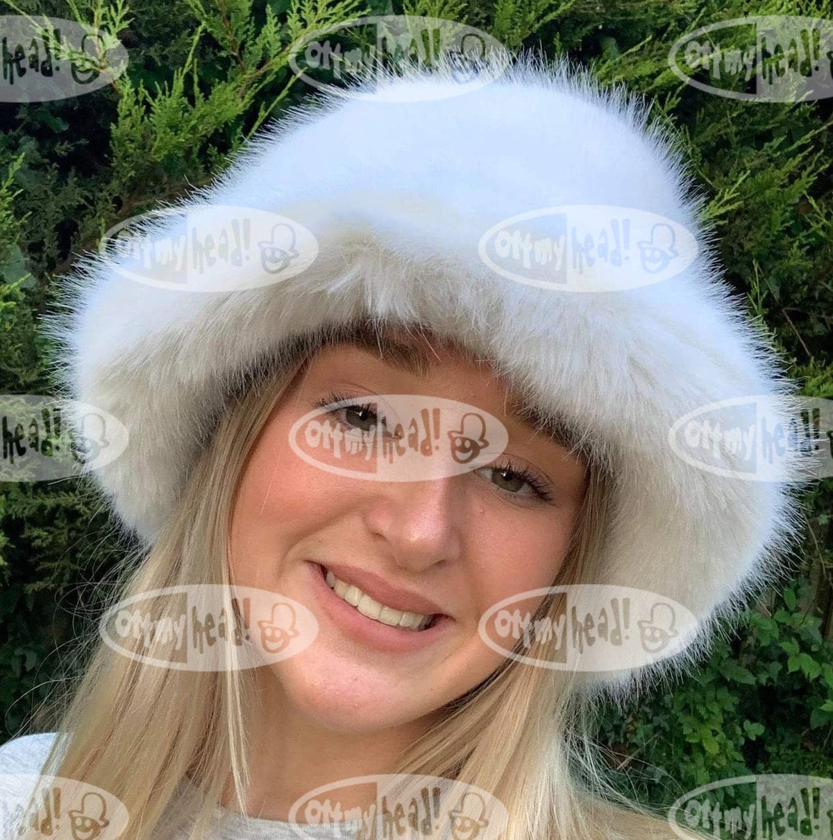 Stunning Super Luxury White Faux Fur Bucket Hat-Fuzzy Bucket Hat-Festival Hat-Floppy Hat-Fur Hat-Fake Fur Hat-Rave Hat-White Bucket Hat