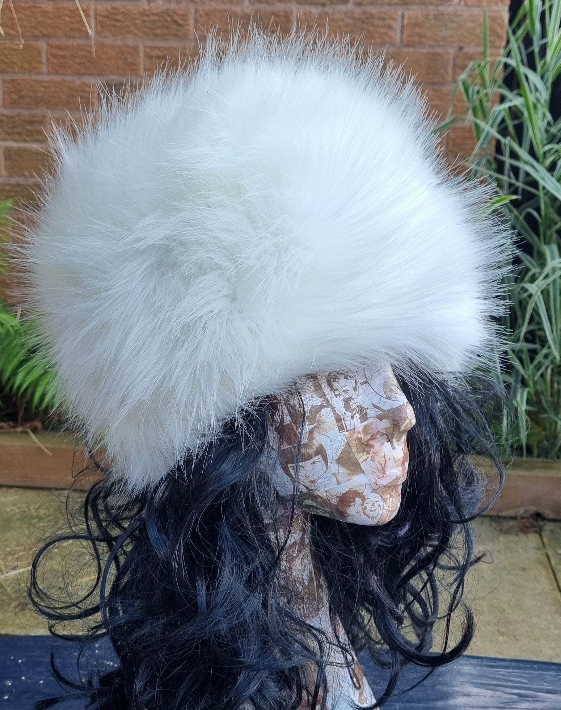 Fluffy Cream - Ivory- Luxury Faux Fur Hat -Polar Fleece Lining-Fur Hat-Fake Fur Hat-Winter Hat-Long Fur Hat-Cossack Hat-Cream Fur Hat