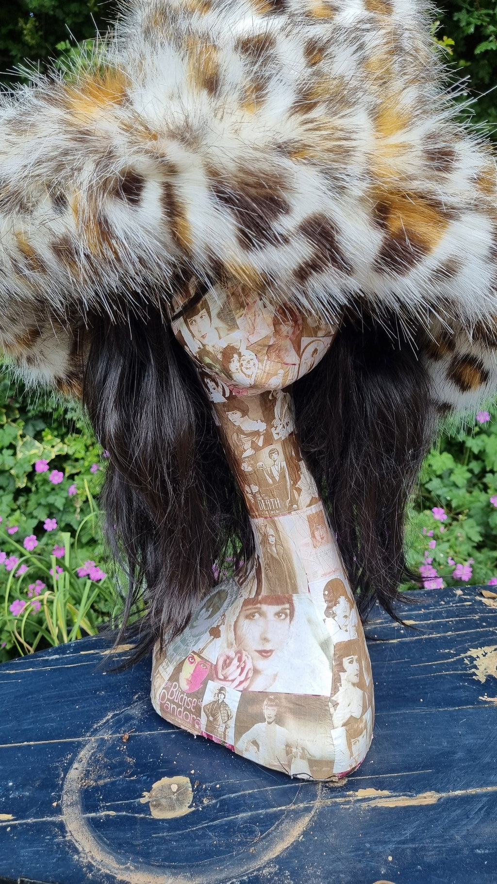 Leopard Print Faux Fur Bucket Hat | Extra Wide Wired Brim | Handmade Festival Hat