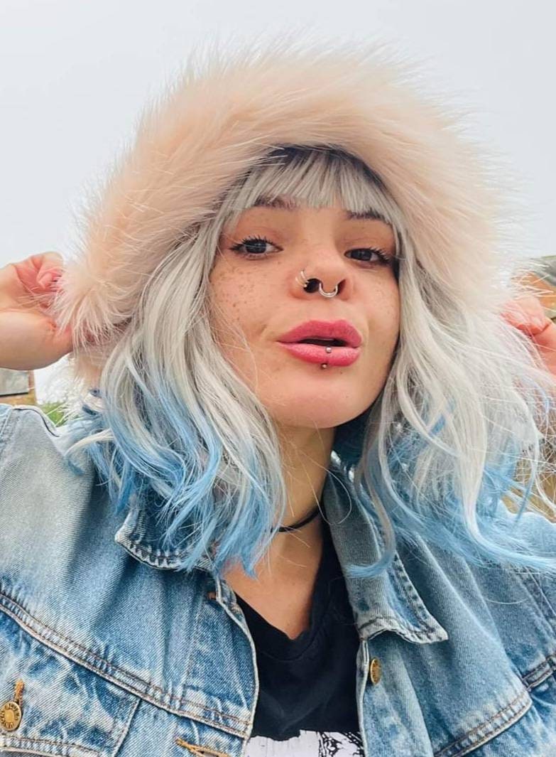 Dusky Pink Fuzzy Bucket Hat-Festival Hat-Floppy Hat-Fur Hat-Fake Fur Hat-Rave Hat-Pink Bucket Hat-Pink Fur Hat-vegan friendly hat