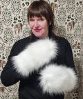 Gorgeous Fluffy Mittens in Luxury White Faux Fur