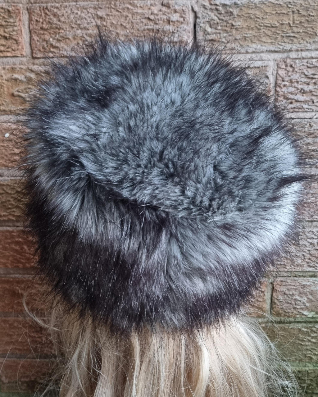 Grey Wolf Fake Fur Russian Style Hat-Grey Fur Hat-Fleece Lining-Wolf-Cruelty free-Vegan Fabric-Winter hat-Faux Fur Hat