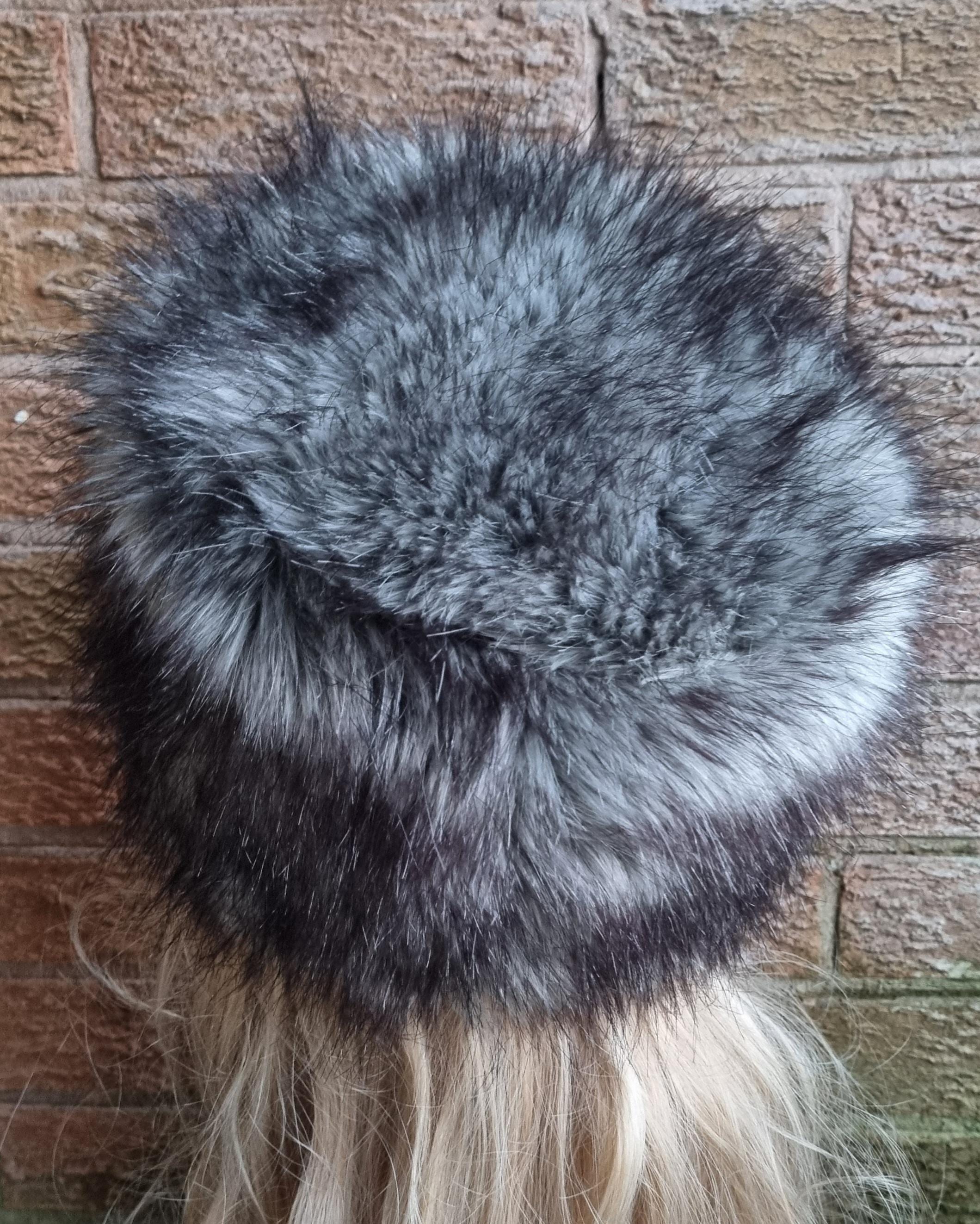 Grey Wolf Fake Fur Russian Style Hat-Grey Fur Hat-Fleece Lining-Wolf-Cruelty free-Vegan Fabric-Winter hat-Faux Fur Hat