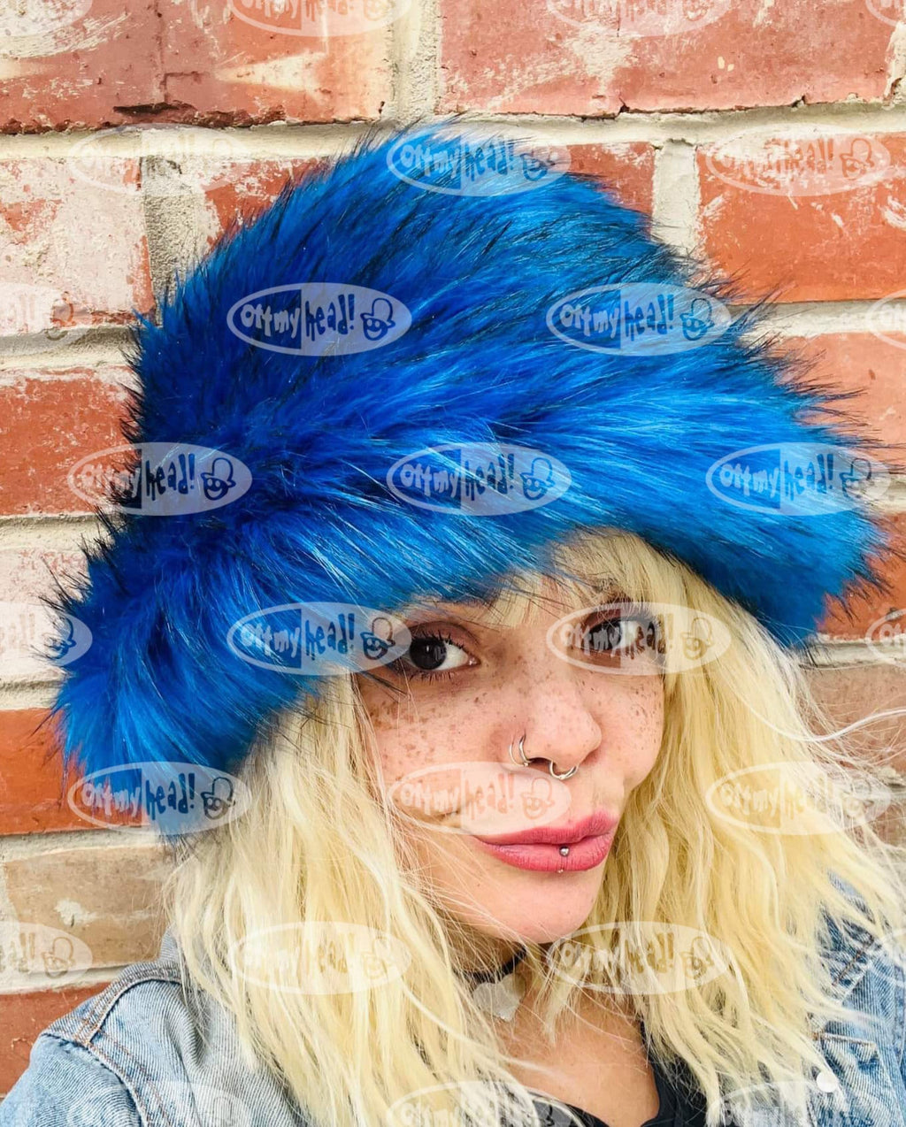Super Fluffy Royal Blue Luxury Faux Fur Bucket Hat-Deep Blue-Fuzzy Bucket Hat-Festival Hat-Fur Hat-Fake Fur Hat-Rave Hat-Blue Bucket Hat-Y2K