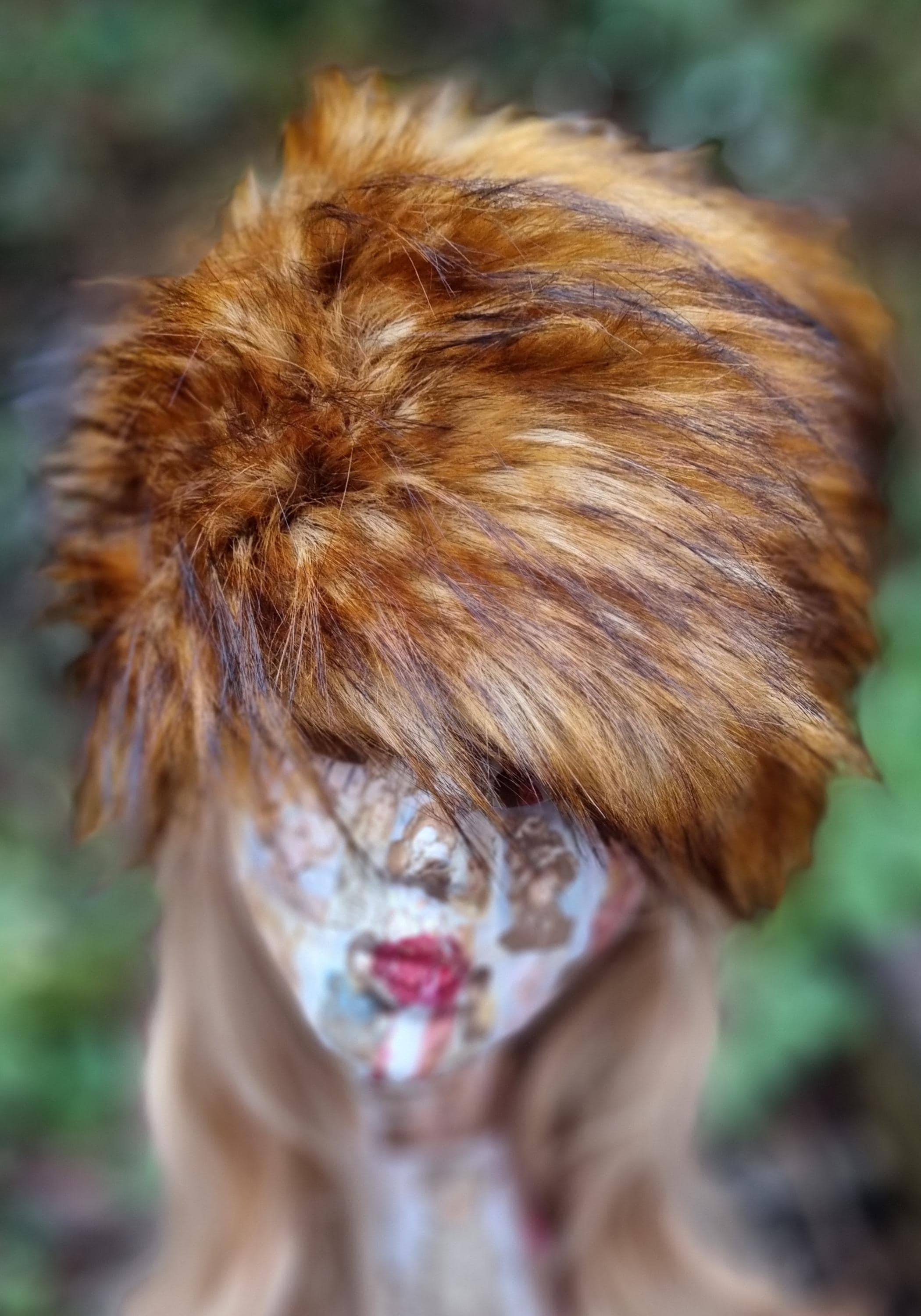 Fake Red Fox Fabric  Faux Fur Hat-Fleece Lining- Winter Fur Hat-Fox Fur Hat-Yellow-Cruelty Free-Vegan Fabric