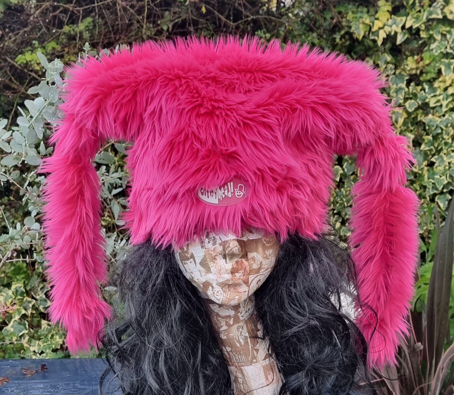 Bold shocking pink festival hat handmade to order Nottingham