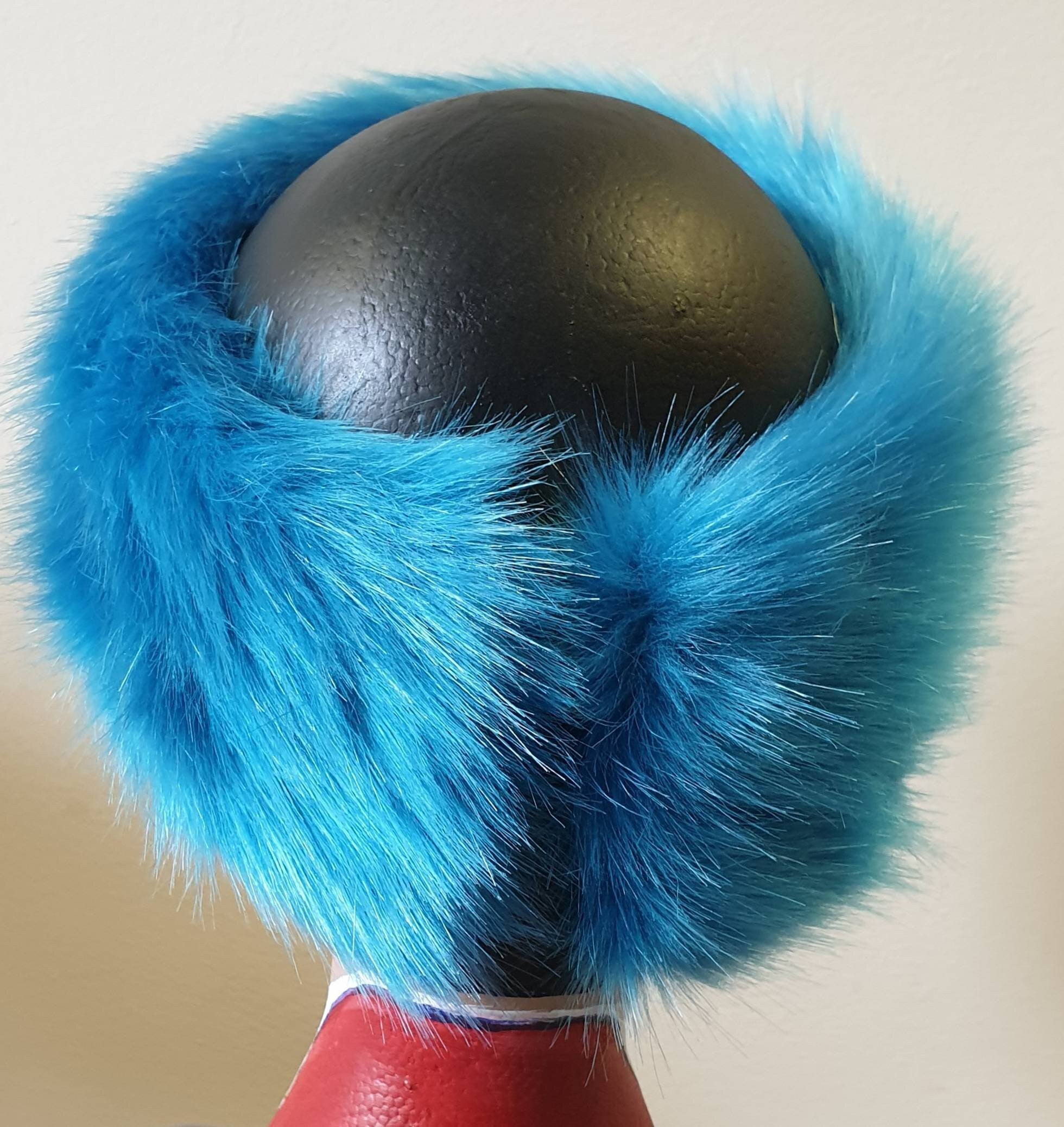 Short Aqua Blue Luxury Faux Fur Headband / Neckwarmer / Earwarmer-Head Wrap-Fur Head Wrap- Handmade in Lancashire England