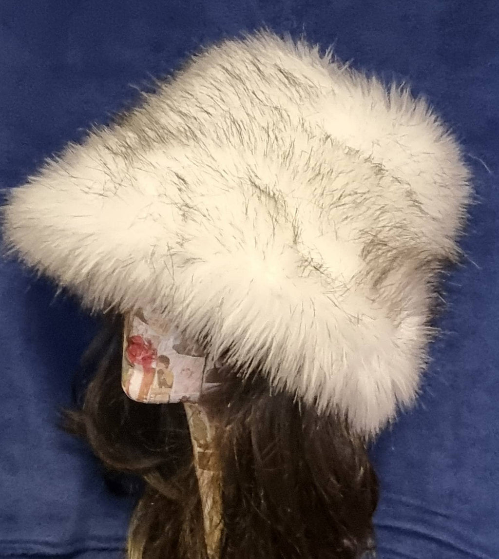 White/Black Soft Fuzzy Bucket Hat-Faux Fur Hat-Festival Hat-Floppy Hat-Fur Hat-Fake Fur Hat-Rave Hat-White Bucket Hat-Vegan Friendly Hat