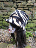 Antelope Print Short Faux Fur Bucket Hat-Fleece Lining-Furry Bucket Hat-Animal Print Bucket Hat-Festival Hat