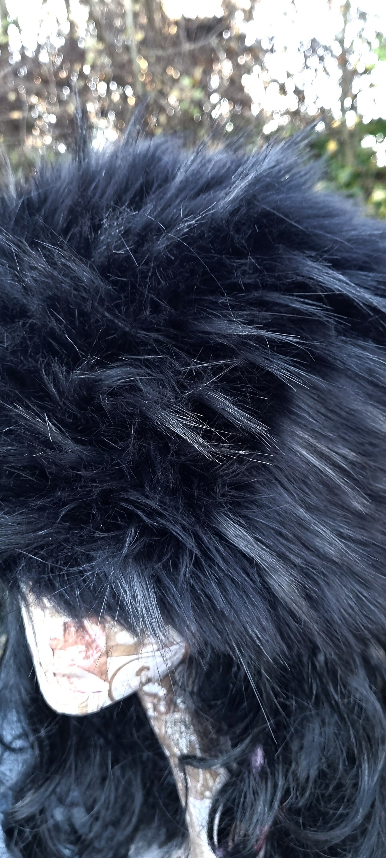 Fluffy Tufty Black Luxury Faux Fur Hat with Polar Fleece Lining-Fur Hat-Fake Fur Hat-Winter Hat-Long Fur Hat-Cossack Hat-Black Fur Hat