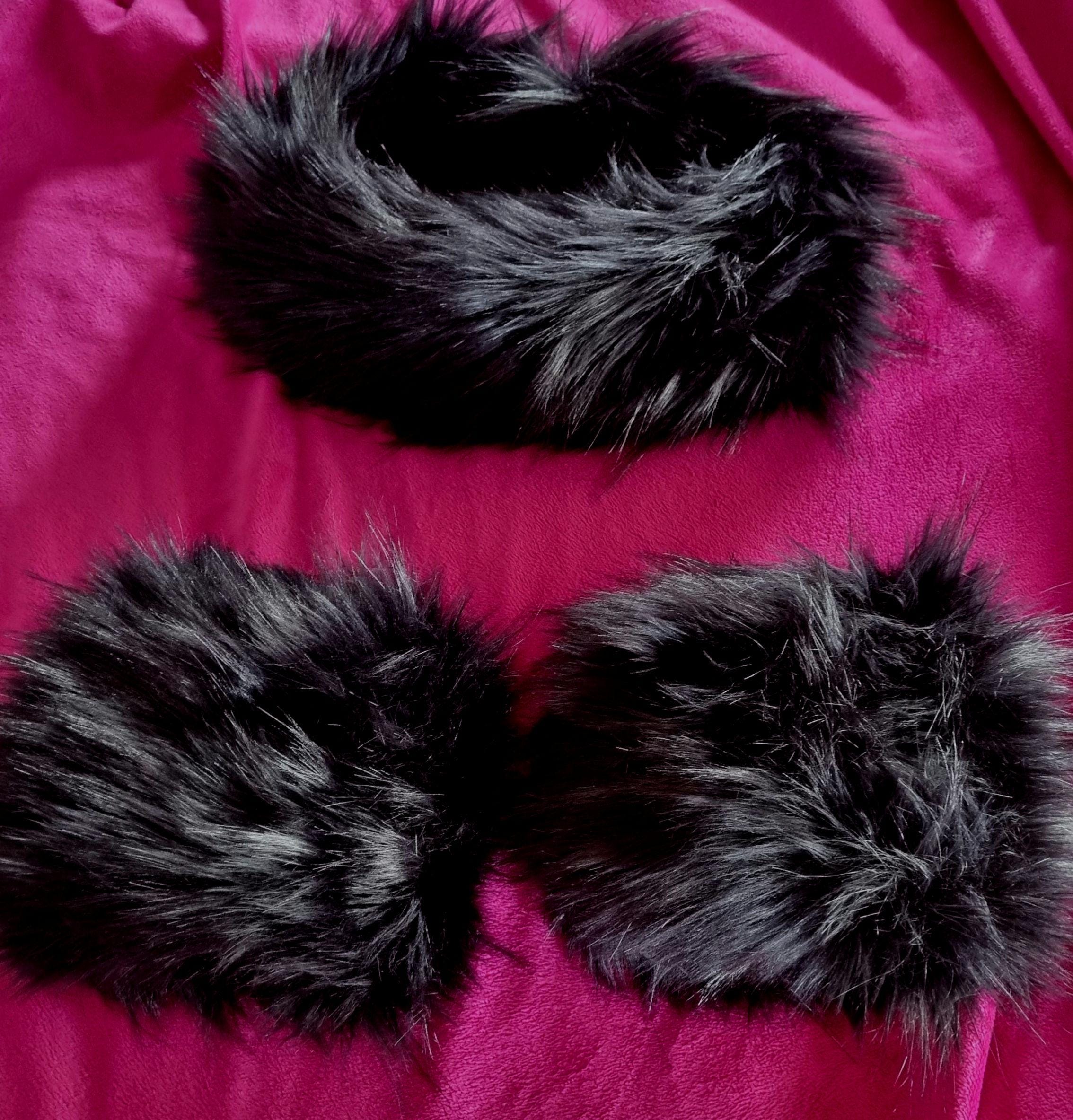 Hollywood Black Faux Fur Headband- Neckwarmer- Earwarmer -Black Fur Headband-Black Fur-Black Fur Headband-Head Wrap-Fur Head Wrap