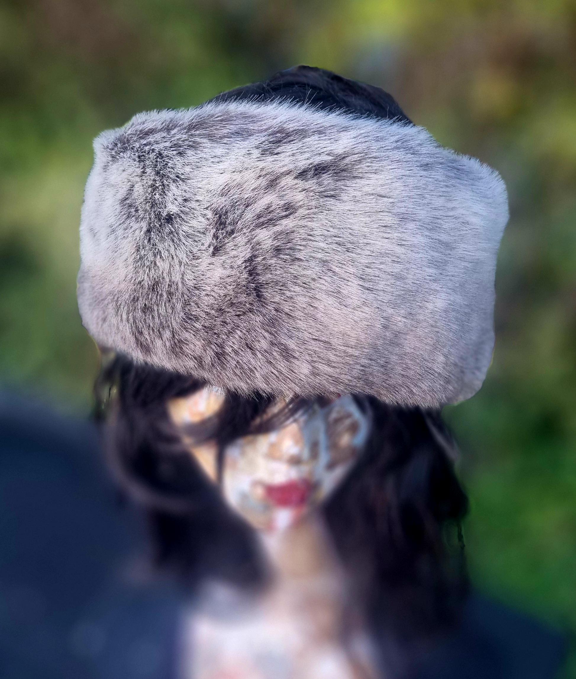 Faux Chinchilla Fur Headband | Fleece Lined Ear Warmer | Handmade in England
