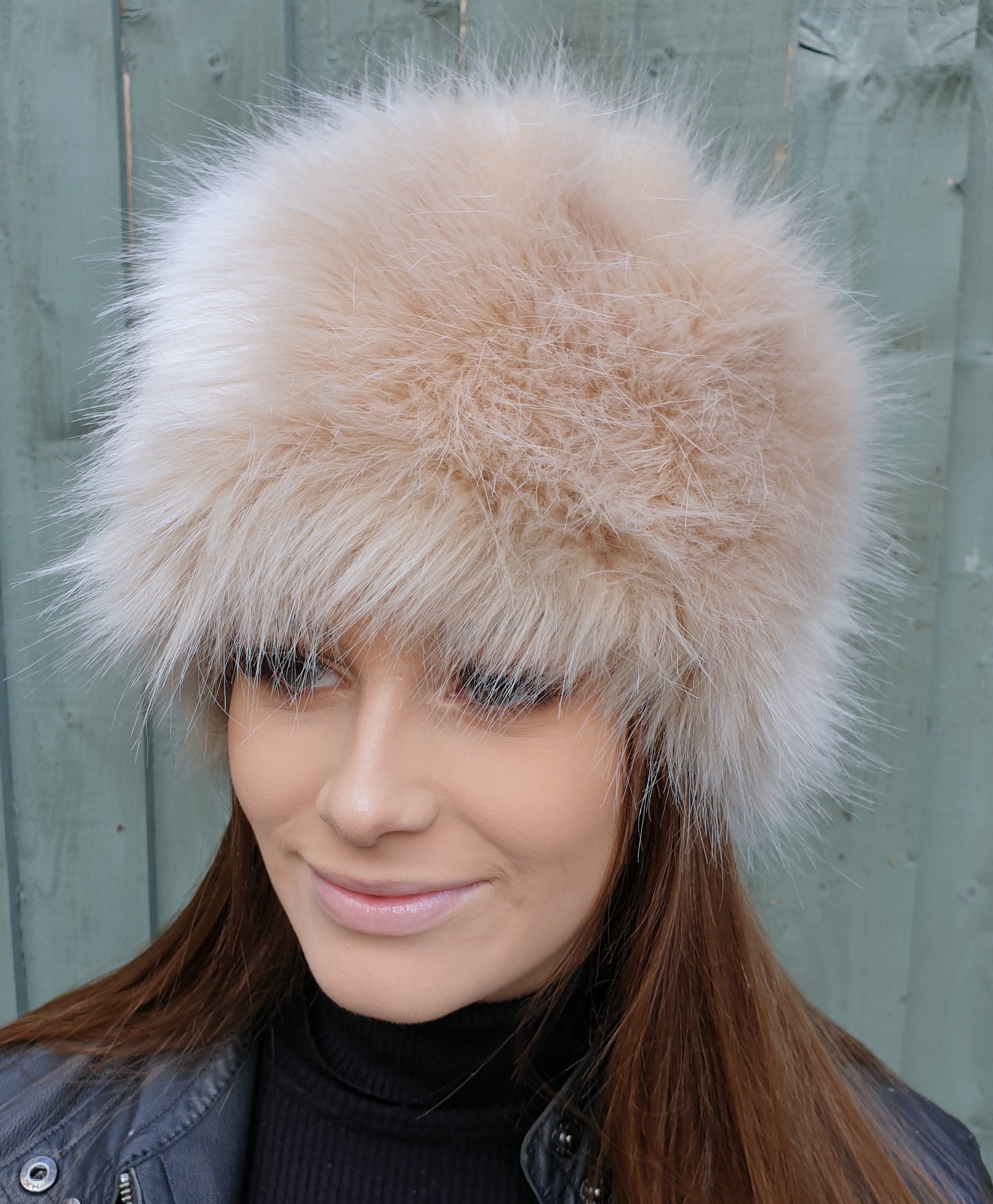 Caramel Faux Fur Hat- Cosy Polar Fleece Lining-Ladies Winter Hat-Fake Fur Hat-Faux Fur Hat-Fur Hat-Fleece Hat-Winter Hat-Fur Hat-Beige Fur