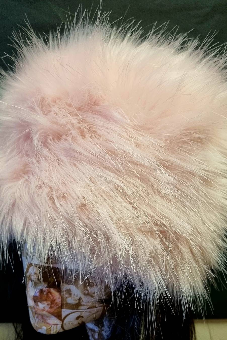 Baby Pink Luxury Faux Fur Hat with Polar Fleece Lining - Pink Fur Hat-Fake Fur Hat - Winter Hat - Pink Fur Hat - Baby Pink Fur Hat - Pink