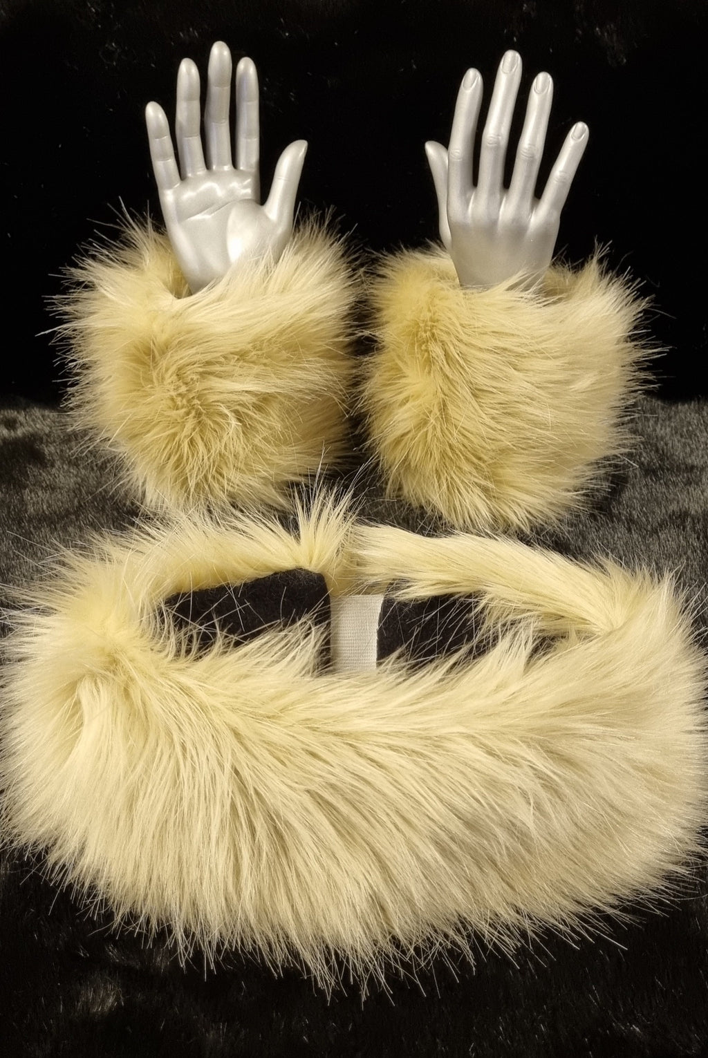 Caramel Faux Fur Cuffs | Luxury Wrist Warmers | Handmade in England