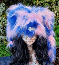 off my head hats fluffy marshmallow hat pink and blue